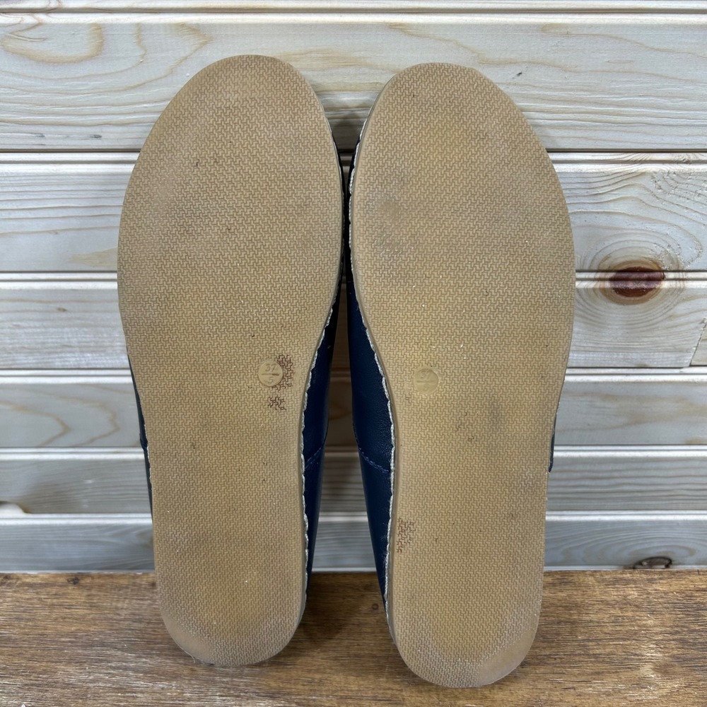 Charix Navy Blue Leather Artisan Loafer Red Trim Turkish Slip On Shoes Womens 37 - Picture 5 of 8